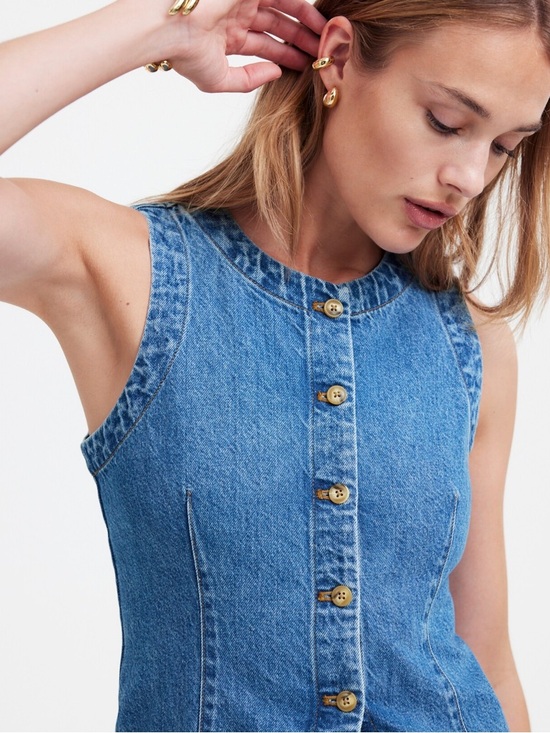 NWT Madewell Denim Vest - Picture 5 of 6